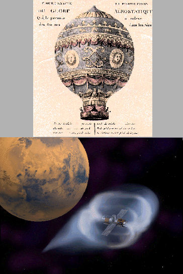 \begin{figure}\centering {
\epsfig{file=montgolfier.eps, height=6cm} \epsfig{file=m2p2_mars.eps, height=6cm} }
\end{figure}